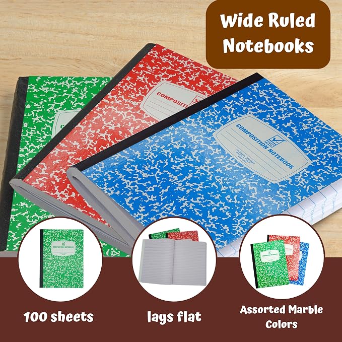 4E's Novelty Wide Ruled Composition Notebooks - Image 8