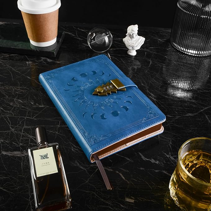 ZXHQ Lockable Diary for Women & Men, Secret Diary for Girls, Refillable Leather - Image 6