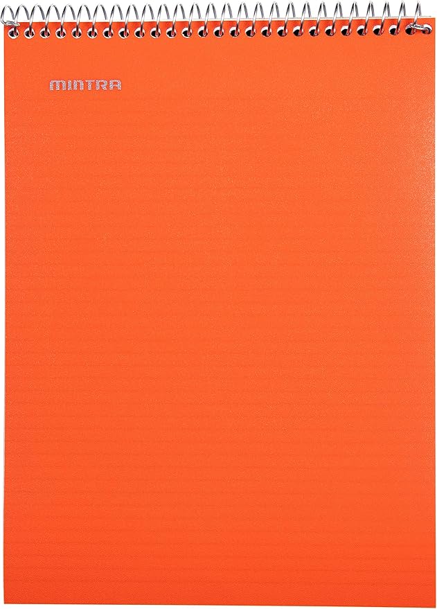 Mintra Office TOP BOUND Durable Spiral Notebooks (Orange, College Ruled 3pk)-DeskLoop Office