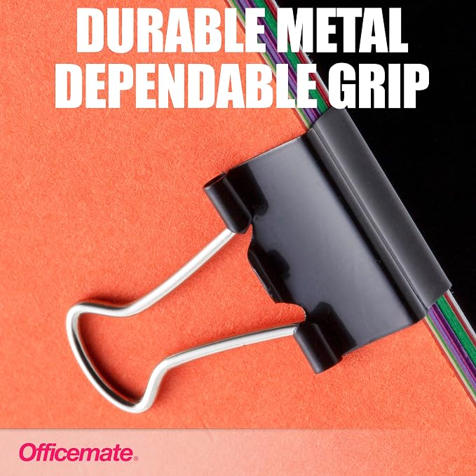 Officemate Mini Binder Clips, Heavy-Duty Metal Handles, School & Home - Image 3