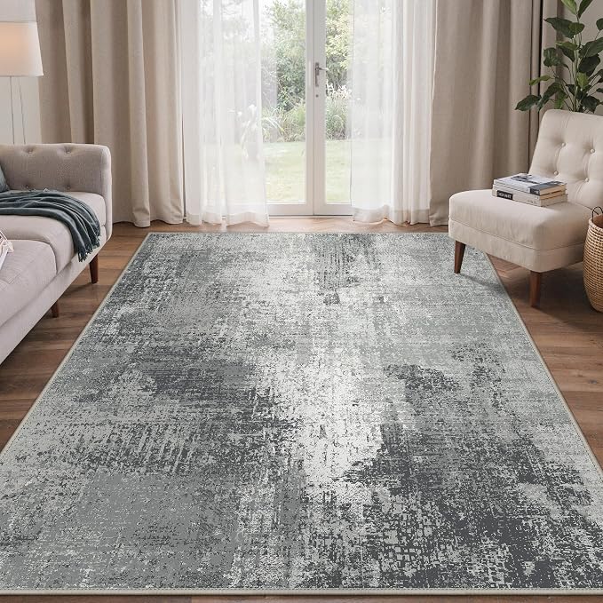GENIMO Washable Area Rugs for Living Room, 8x10 Modern Non Slip Rugs, Low Pile - Image 2