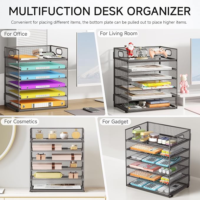 6 Tiers Letter Tray Paper Organizer - Image 3