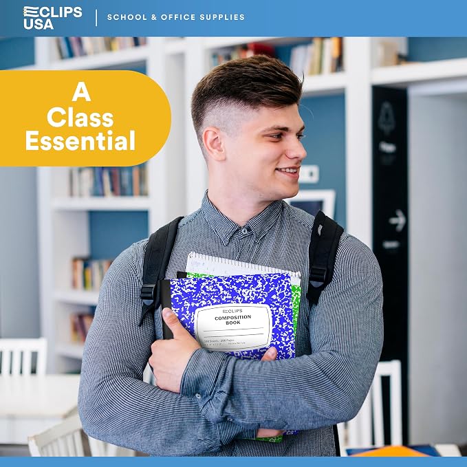 E-CLIPS USA Composition Notebook College Ruled Marble Composition Notebooks - Image 4