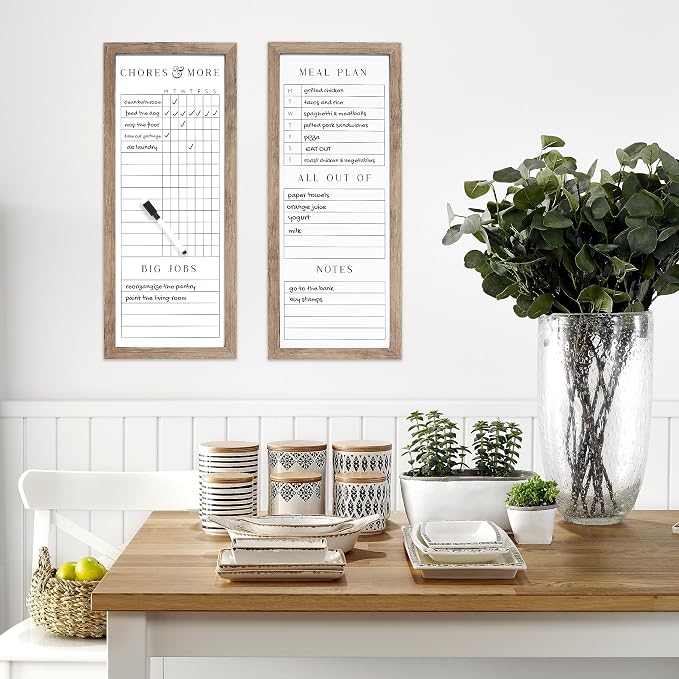 Sheffield Home Set of Two Family Planner Dry Erase Boards Featuring, Chore Chart - Image 2