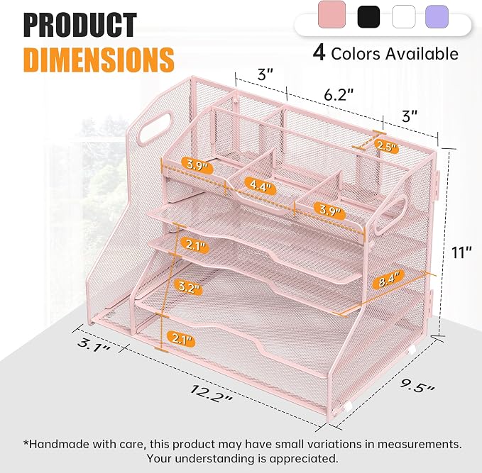 YINGHUA 5 Tier Paper Tray Letter Organizer - Image 3