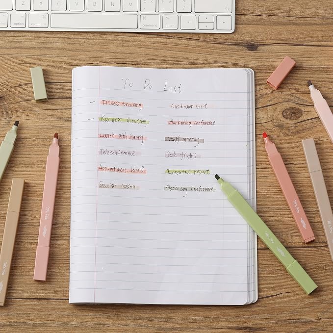Mr. Pen- Aesthetic Highlighters No Bleed, 8 Pack, Boho Colors, Chisel Tip | - Image 9