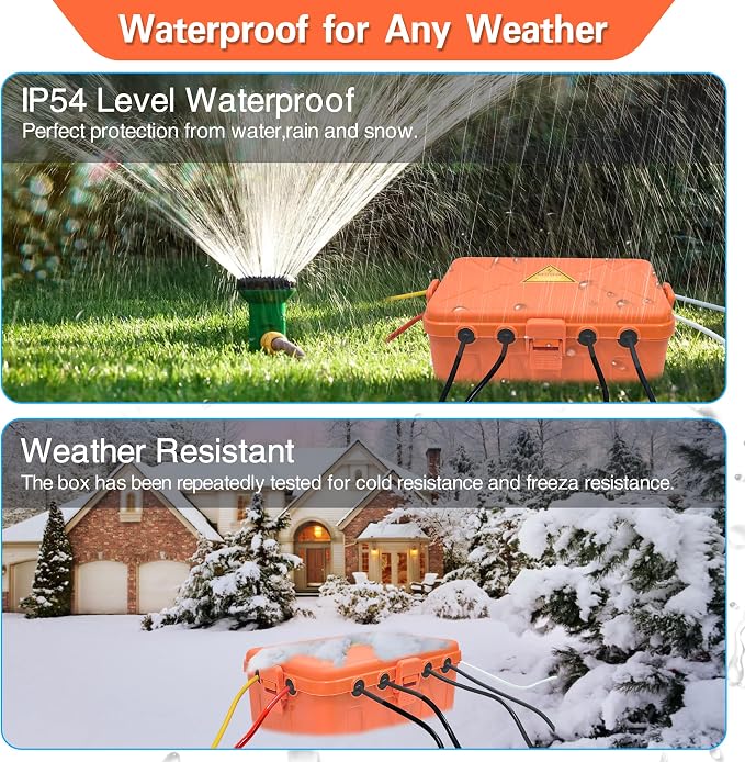 Hrensaw Large Outdoor Electrical Box, IP54 Waterproof Outdoor Outlet Covers - Image 6