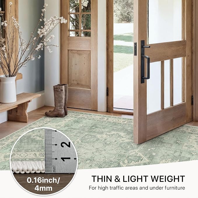 GENIMO 2'6''x6 Runner Rugs for Hallway, Machine Washable Non Slip Vintage Rugs - Image 7