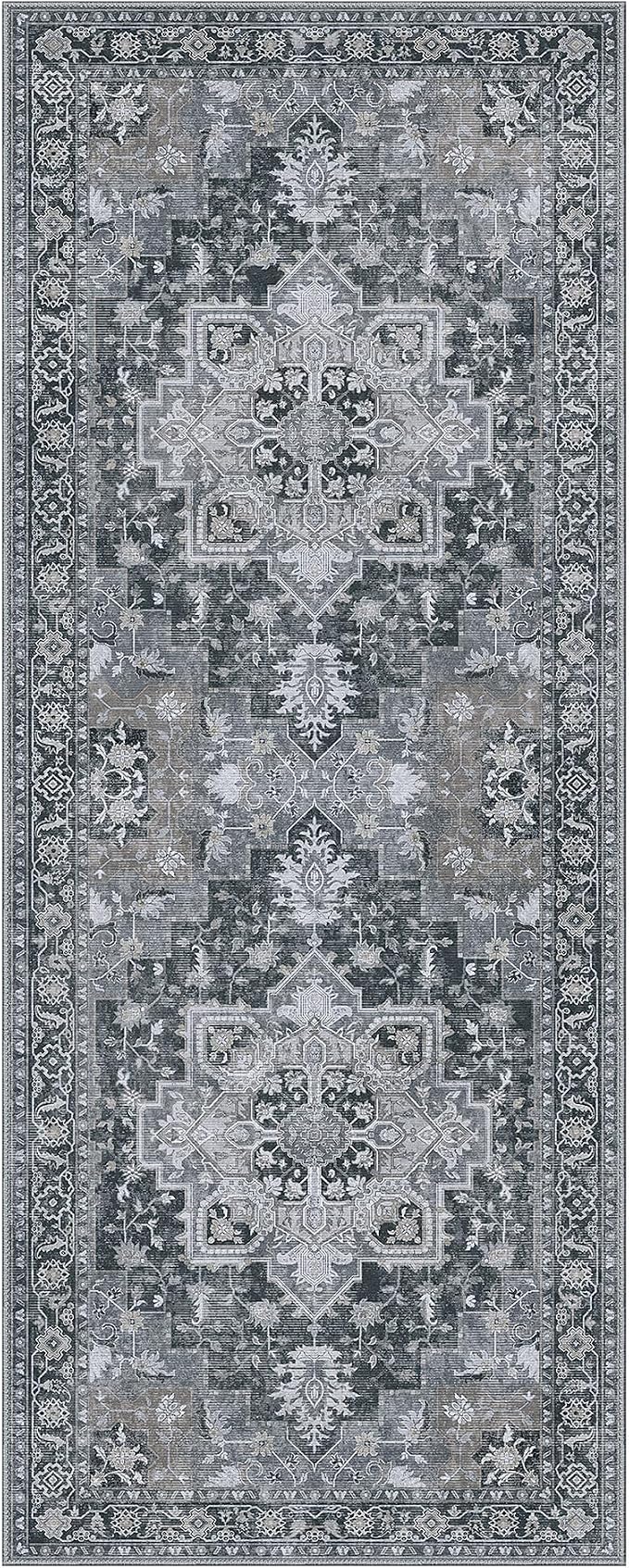 GENIMO 2'6''x8 Runner Rugs for Hallway, Machine Washable Non Slip Vintage Rugs - Image 9