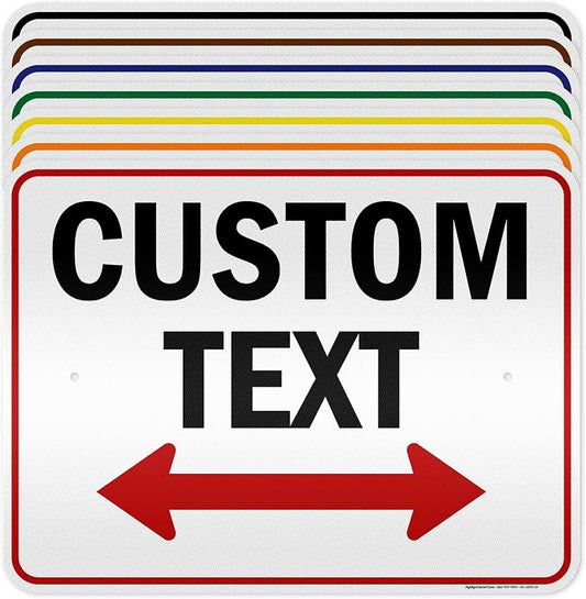 Custom Arrow, Custom Directional Sign, Two Way Arrow, 18x24 Inches, 3M EGP by MySignCenter