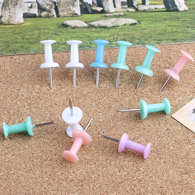 Push Pins Macarone Thumb Tacks Standard Pushpins Steel Point and Plastic Head - Image 5