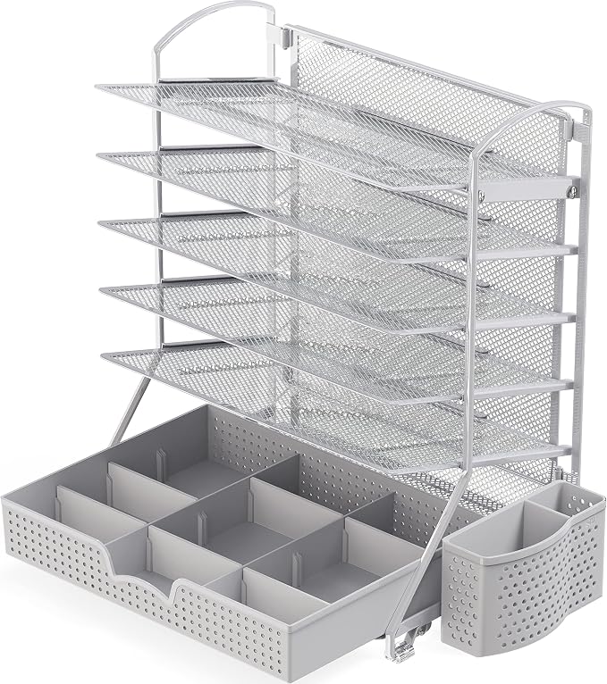Simple Houseware 6-Tier Desk Document File Tray Organizer - Image 9