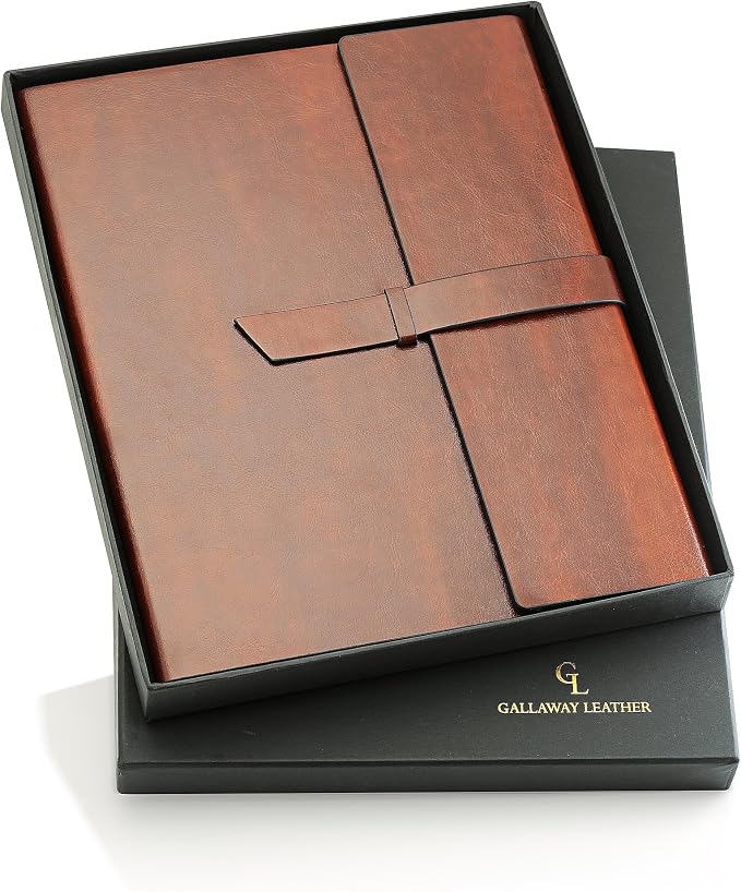 GALLAWAY LEATHER Padfolio Portfolio Folder – Slim Portfolio Folio Organizer by GallawayLeather