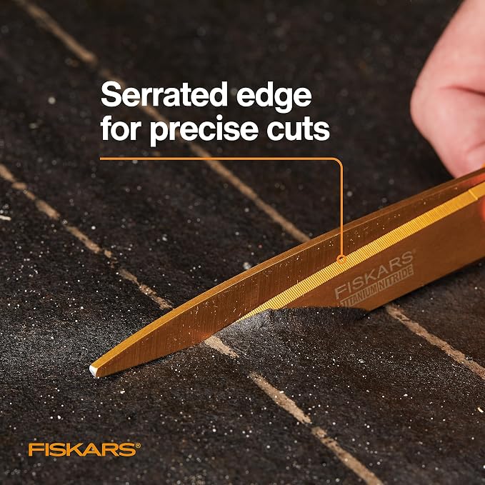Fiskars Titanium Shop Shears, Stainless Steel Precision-ground Scissors - Image 2