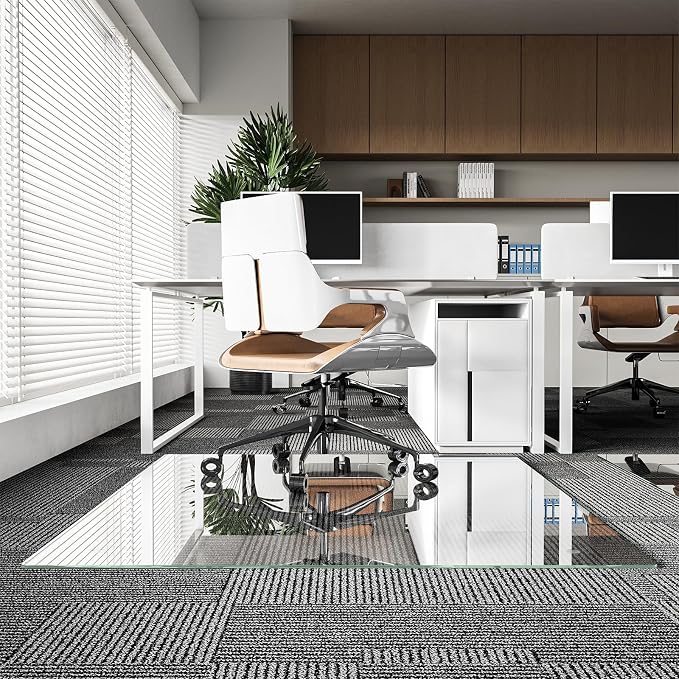 Koonmi Glass Chair Mat for Carpet, Tempered Glass 40"x60" Office Chair Mat - Image 8
