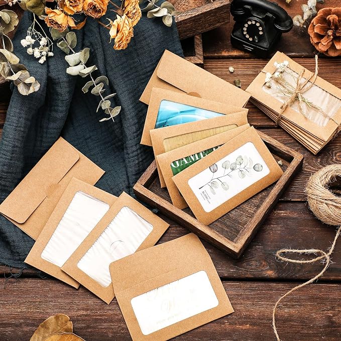 120 Packs Window Gift Card Envelopes Gift Sleeves Credit Size Business - Image 7