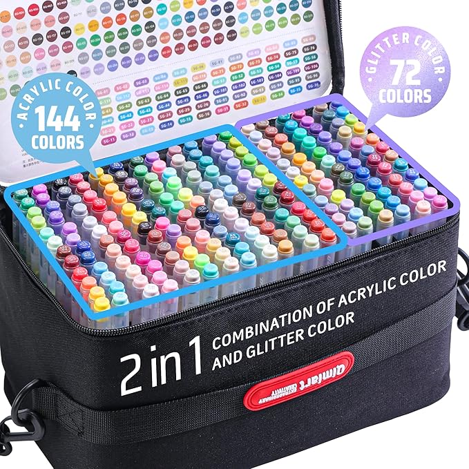 Languo 216 Colors Acrylic Gel Pens - Image 5