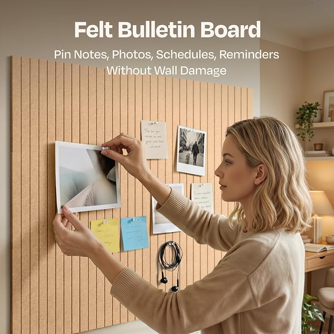 X-Large Cork Board Alternative 12-Pack Felt Bulletin Board Thick and Decorative - Image 2