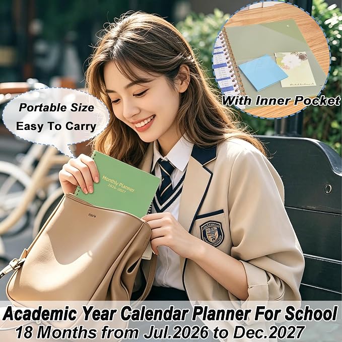 2026 Monthly Planner, 18 Months Agenda Planner from Jul 2026-Dec 2027, Calendar - Image 6