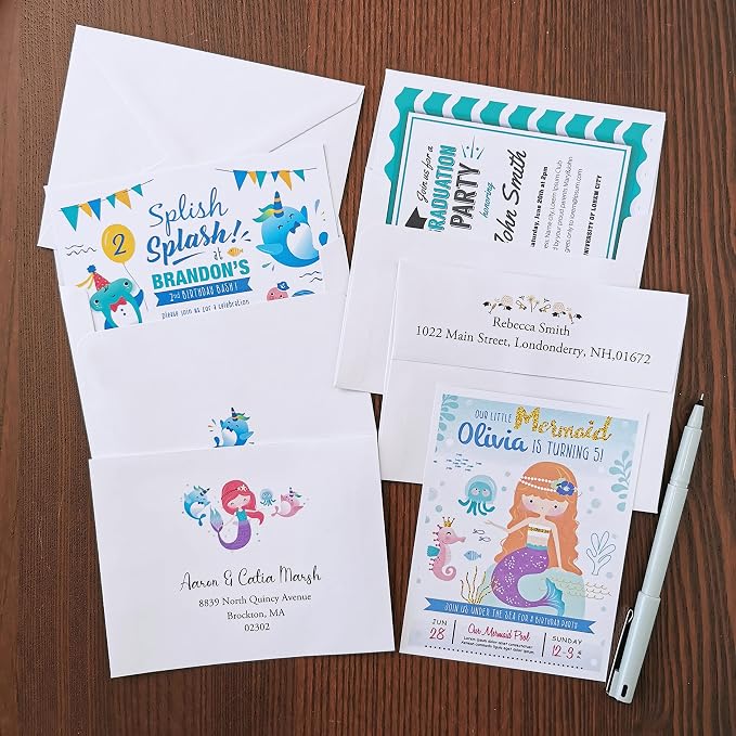 500 Pcs Bulk A2 Invitation Envelopes in White Peel & Press Self Seal 4 3/8 x 5 - Image 8