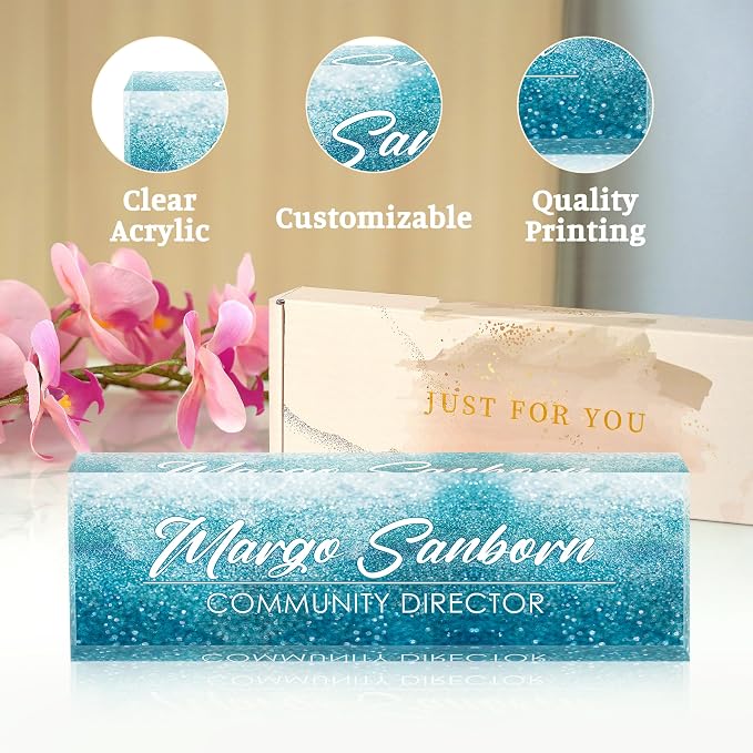 Personalized Name Plate for Office Desk Decor, Custom Gifts for Boss, Employee - Image 6
