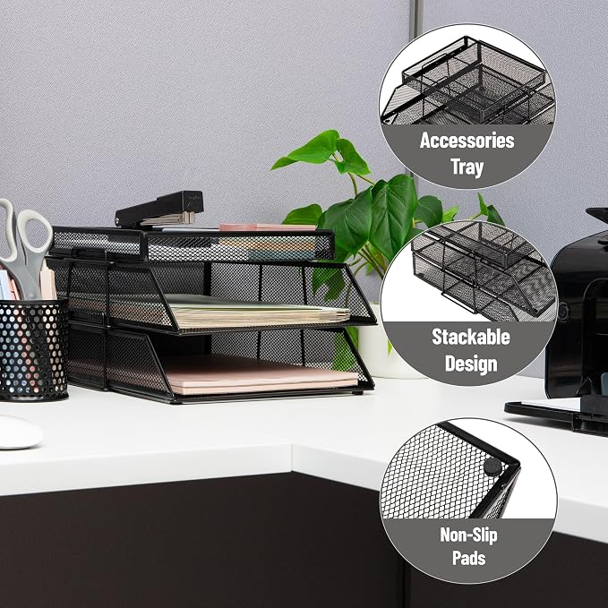 Mind Reader 2 Tier Paper Tray - Image 4