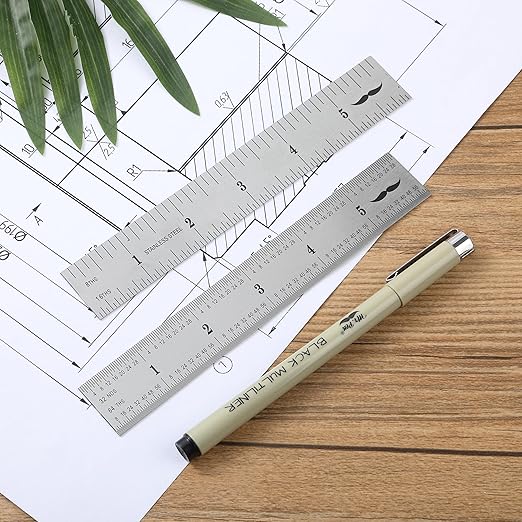 Mr. Pen- Machinist Ruler, 6 Inch, 2 Pack, Stainless Steel Imperial | Precision - Image 6
