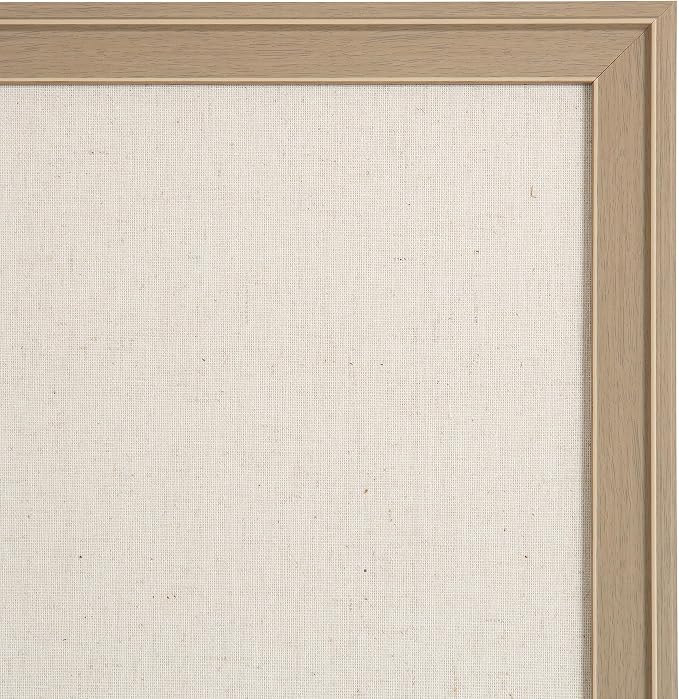 Kate and Laurel Oakhurst Rectangle Framed Linen Fabric Pinboard; 24 x 36; Light - Image 6