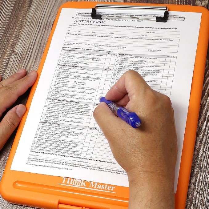 Think2Master Orange Plastic Storage Clipboard. | 25% Heavier & Sturdier| Heavy - Image 6