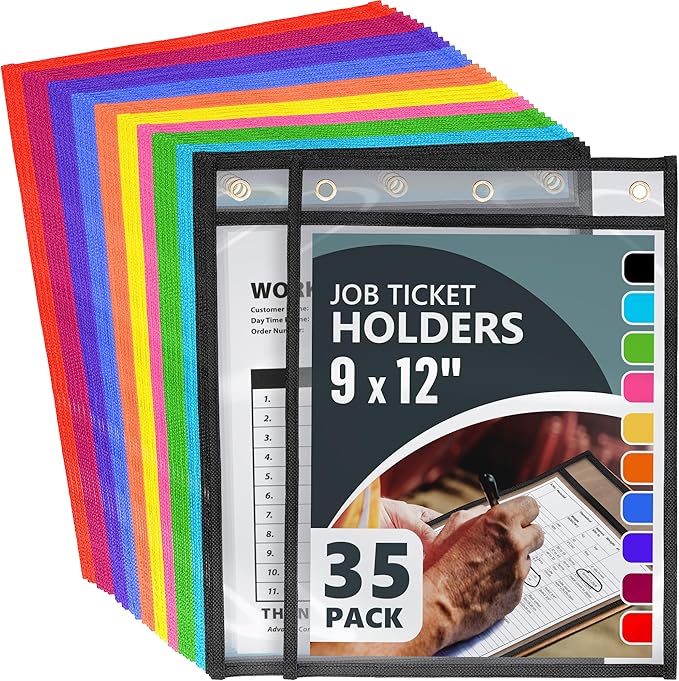 35 Pack Job Ticket Holders 9x12 inch by Juzari