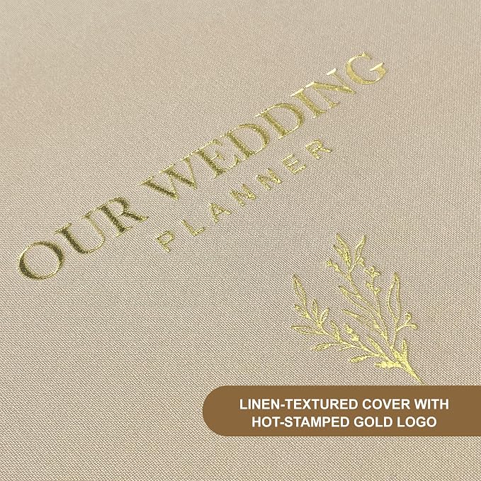 LADY&HOME Wedding Planner Book and Organizer, Linen Cover Wedding Planner Binder - Image 6