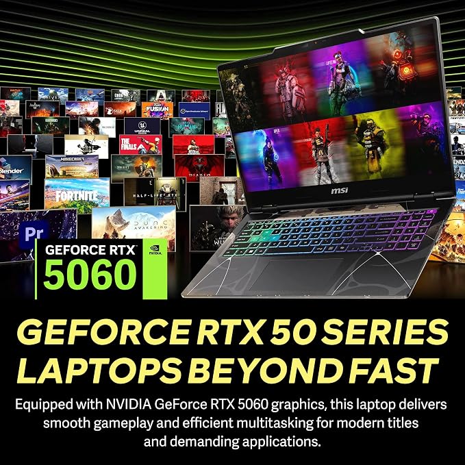 msi Cyborg 15.6" 144Hz FHD IPS Gaming Laptop, Intel Core 7-240H, 64GB RAM - Image 6