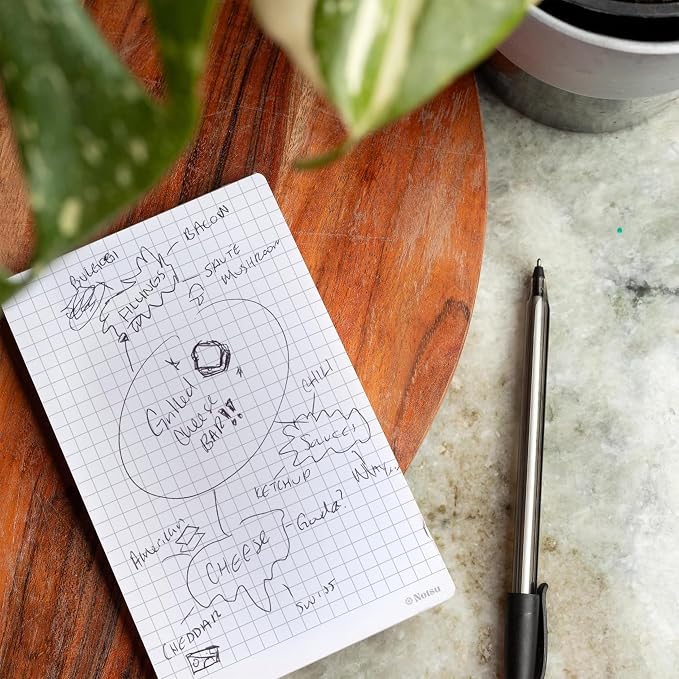 Notsu Graph Grid Small Desk Notepad 2 Pack | Minimalist Graphing Memo Note Pads - Image 4