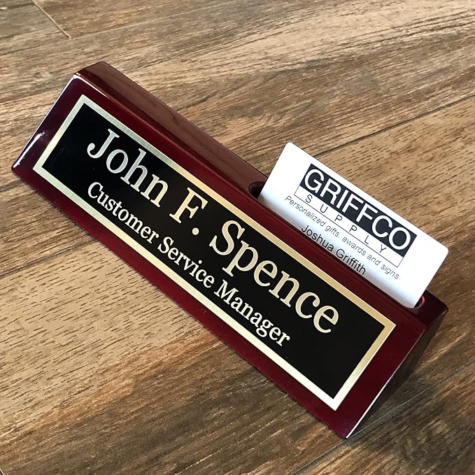 Name Plate for Desk Engraved in USA by Griffco Supply | Desk Name Plate - Image 8