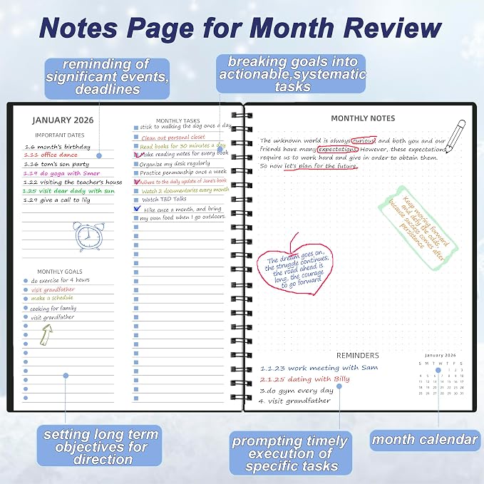 2026-2027 Monthly Planner, 18 Months Calendar Planner from Jan 2026-Jun 2027 - Image 3