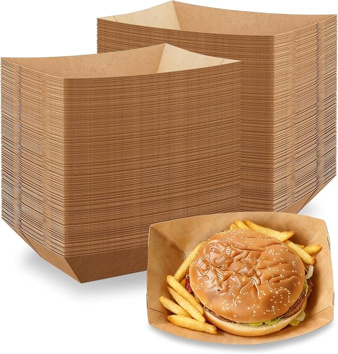 250 Pack 3lb Paper Food Boats by JPPSUJJ