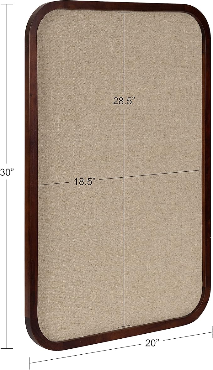 Kate and Laurel Hutton Transitional Pinboard; 20 x 30; Walnut Brown; Radius - Image 6