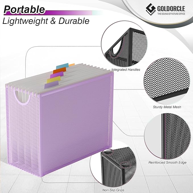 Hanging File Organizer, Letter-Size File Holder Filing Box - Image 4