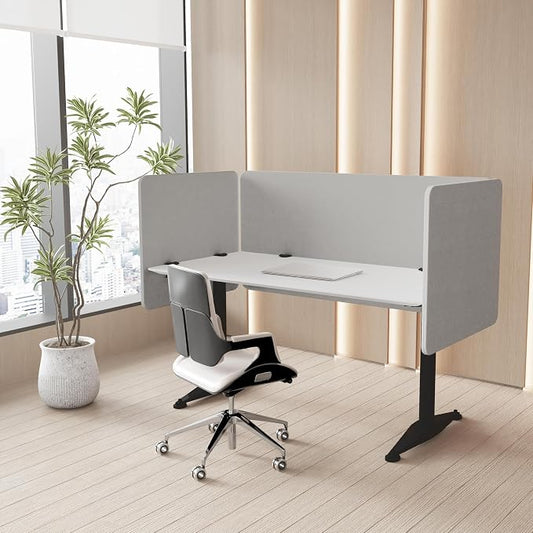 MORDEER 47.2 Inch Desk Divider Panels Set, Acoustic Divider Panel by MORDEER