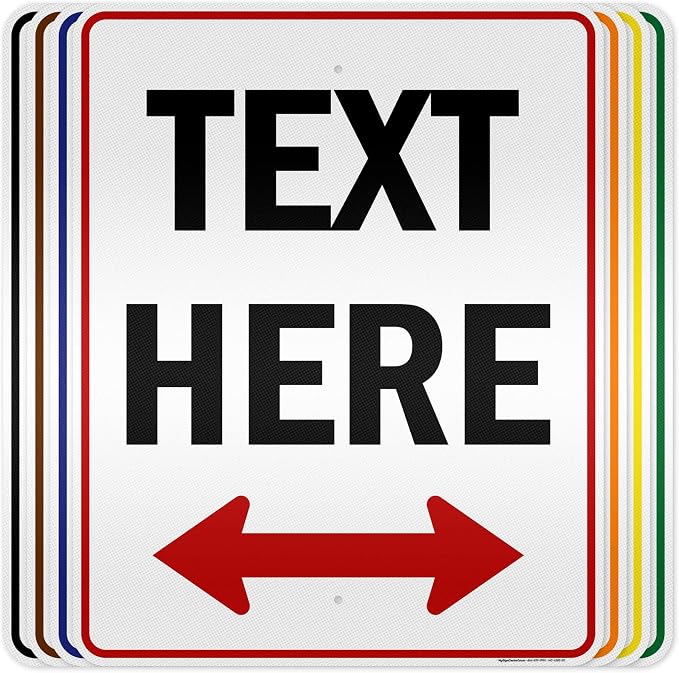 Custom Arrow, Custom Directional Sign, Two Way Arrow, 24x30 Inches, 3M EGP by MySignCenter
