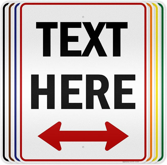 Custom Arrow, Custom Directional Sign, Two Way Arrow, 24x30 Inches, 3M EGP by MySignCenter
