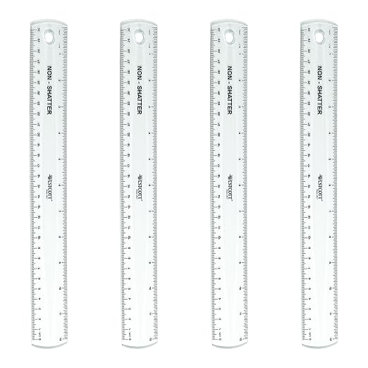 Westcott 12-Inch Flexible Shatterproof Rulers, Flexible Design by Westcott