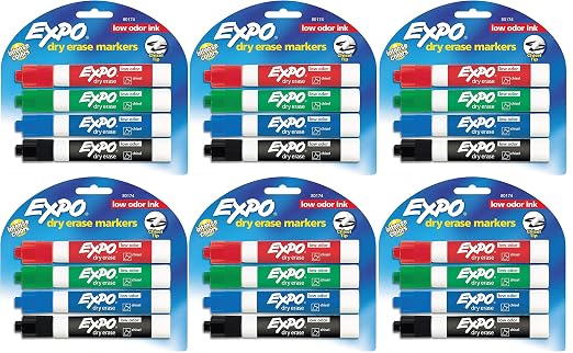 Expo 80174 Low Odor Chisel Point Dry Erase Marker Pack, Designed by Unknown