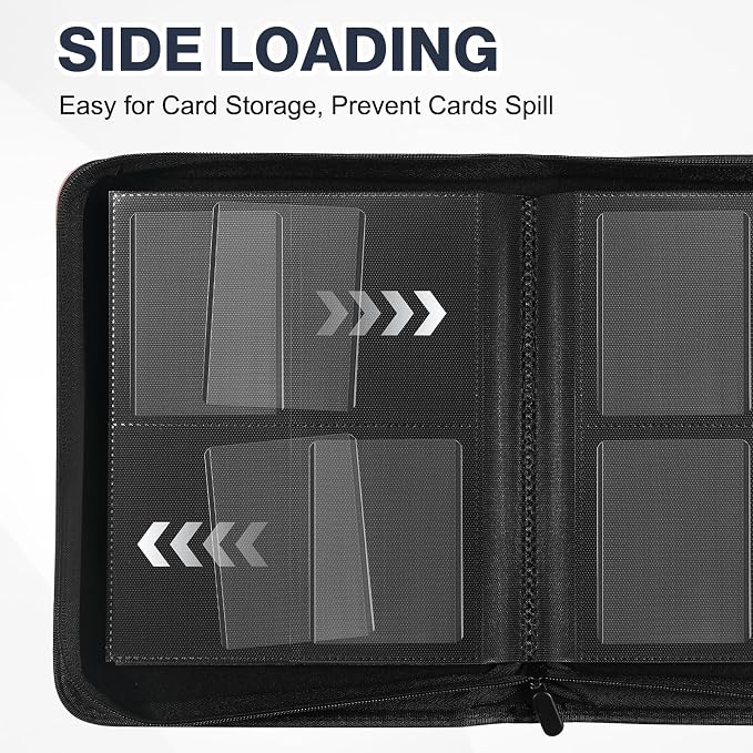 Toploader Binder, Holds 160 Toploaders, 100 Toploaders INCLUDED, 4-Pocket PU - Image 7