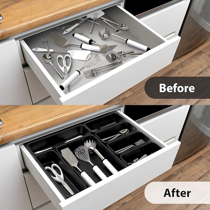 Simple Houseware Interlocking Desk Drawer Bins Organizer, 42 Packs - Image 3