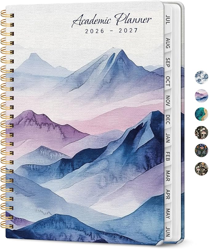 Planner 2026-2027, Academic Monthly and Weekly Calendar Planner by Taja