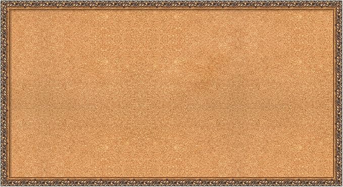 Amanti Art Natural Cork Board for Wall, 24x44 Vision Board with Bronze Frame, Oversize Corkboard Office Decor for Home Organization, Traditional Corkboard Pinboard to Display Items for Home-DeskLoop Office
