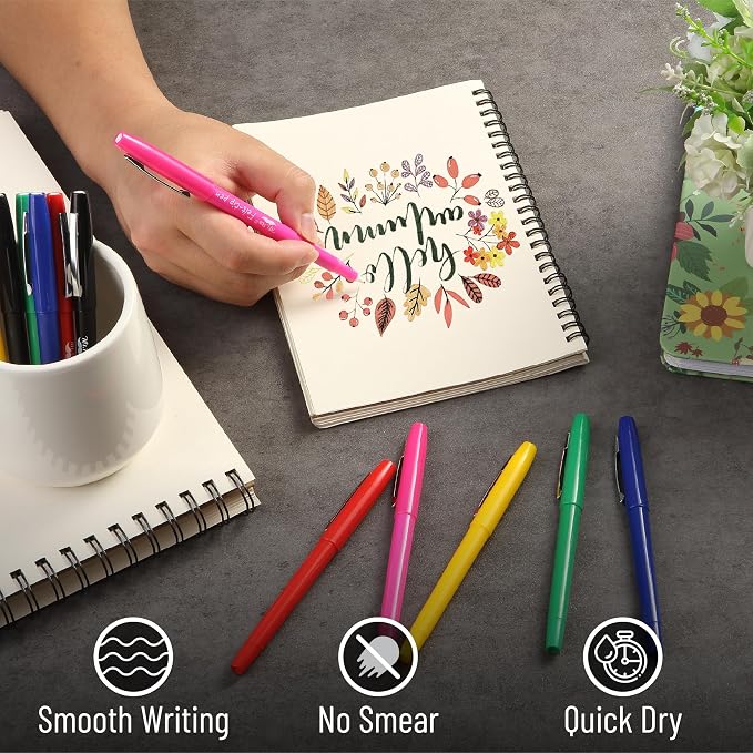 Mr. Pen- Felt Tip Pens, 12 Pack, 0.7 mm, Colorful Felt Tip Pens, Fast Dry | No - Image 4