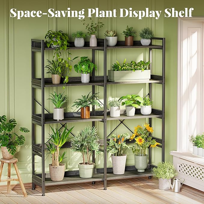 Huuger 5 Tier Bookshelf, Display Bookshelf - Image 6