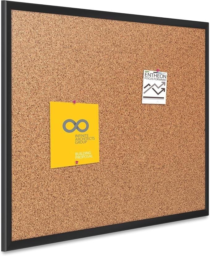 Quartet Cork Bulletin Board 72"W x 48"H Pin Board - Image 2